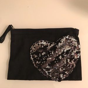 Sequin Heart pouch